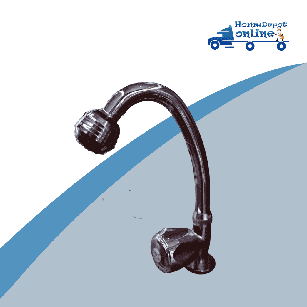 FTOP-0018 Top-Mounted Chrome Faucet Gooseneck Design With Round Handle 